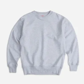 12.7oz HEAVYWEIGHT CREW NECK SWEATSHIRT - ASH