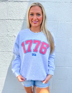 1776 USA Oversized Graphic Sweatshirt