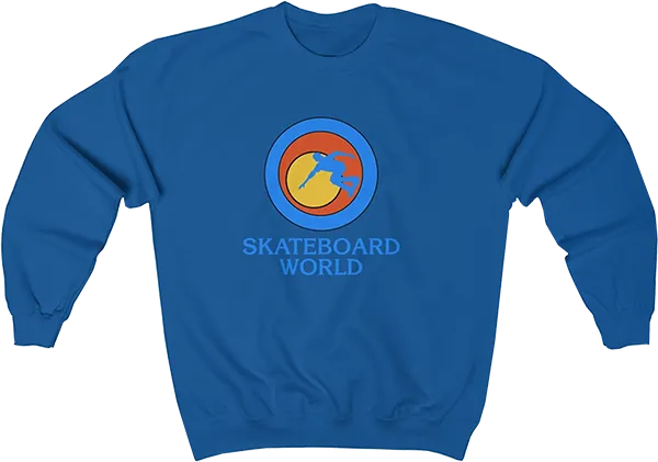 45rpm Skateboard World Crew Sweatshirt - LARGE Blue