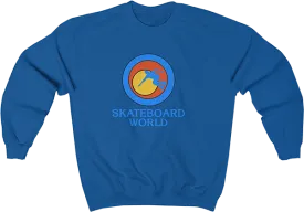 45rpm Skateboard World Crew Sweatshirt - LARGE Blue