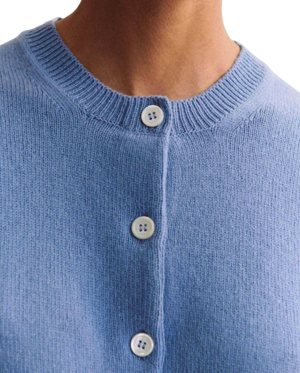 Ada Geelong Crewneck Cardigan Studio Blue