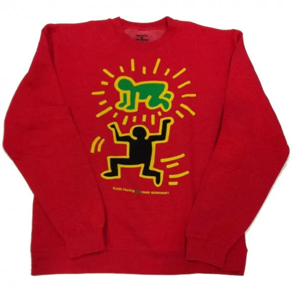 Alien Workshop Keith Haring Elevate Baby Crew Men's Sweatshirt - Red - Large