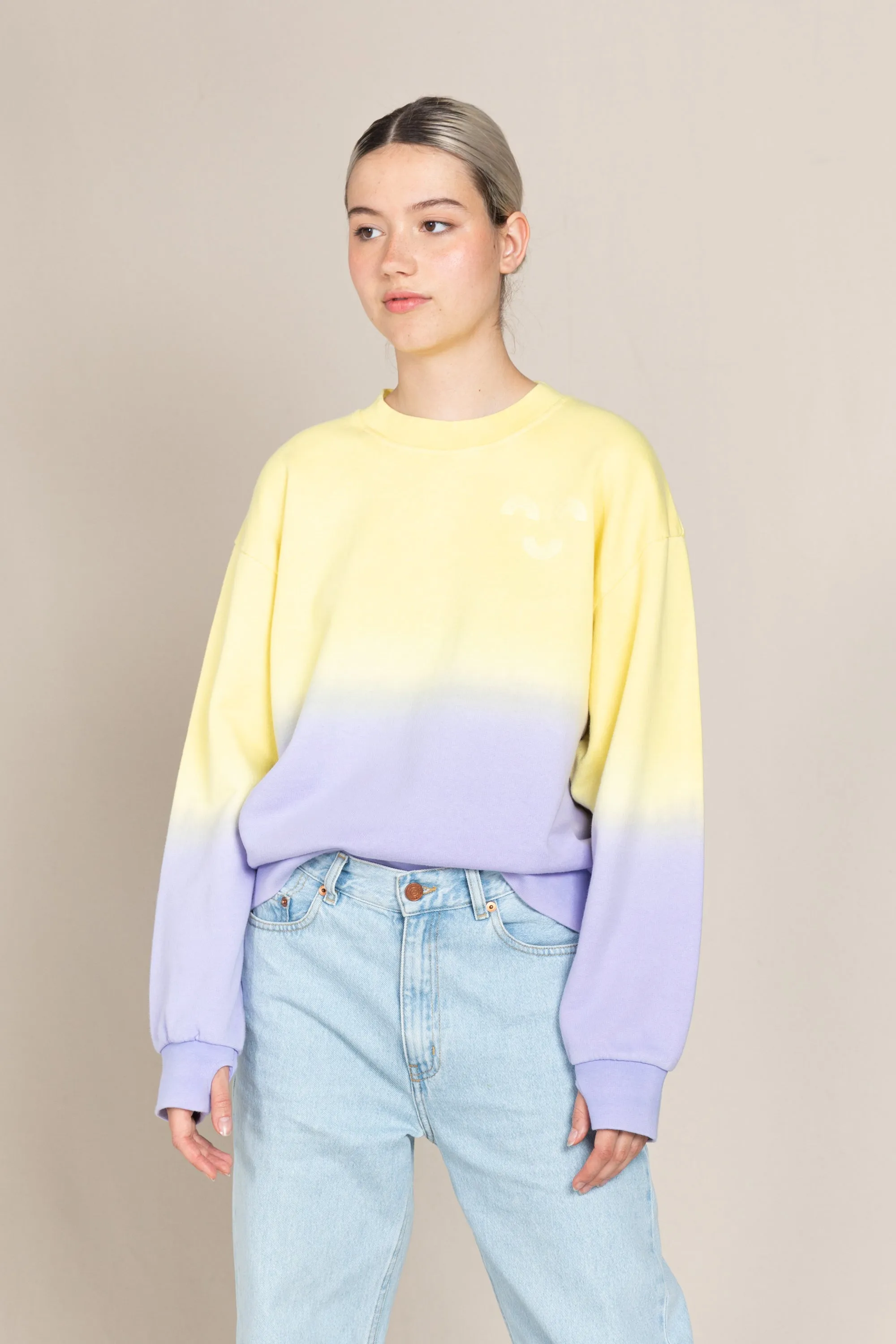 ALMA Lila Dip Dye - Crew Neck Sweatshirt