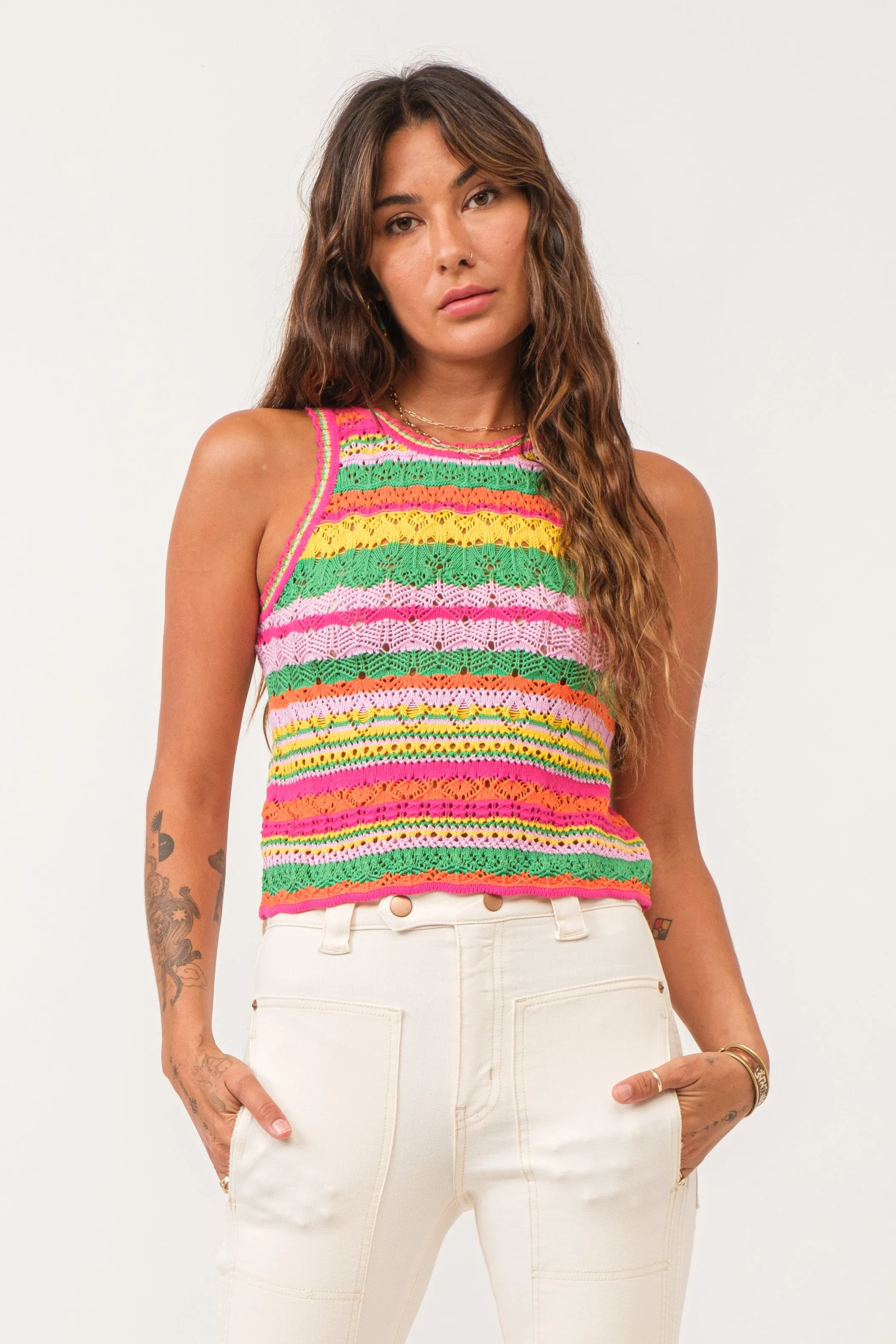 AMORA SWEATER TANK TOP