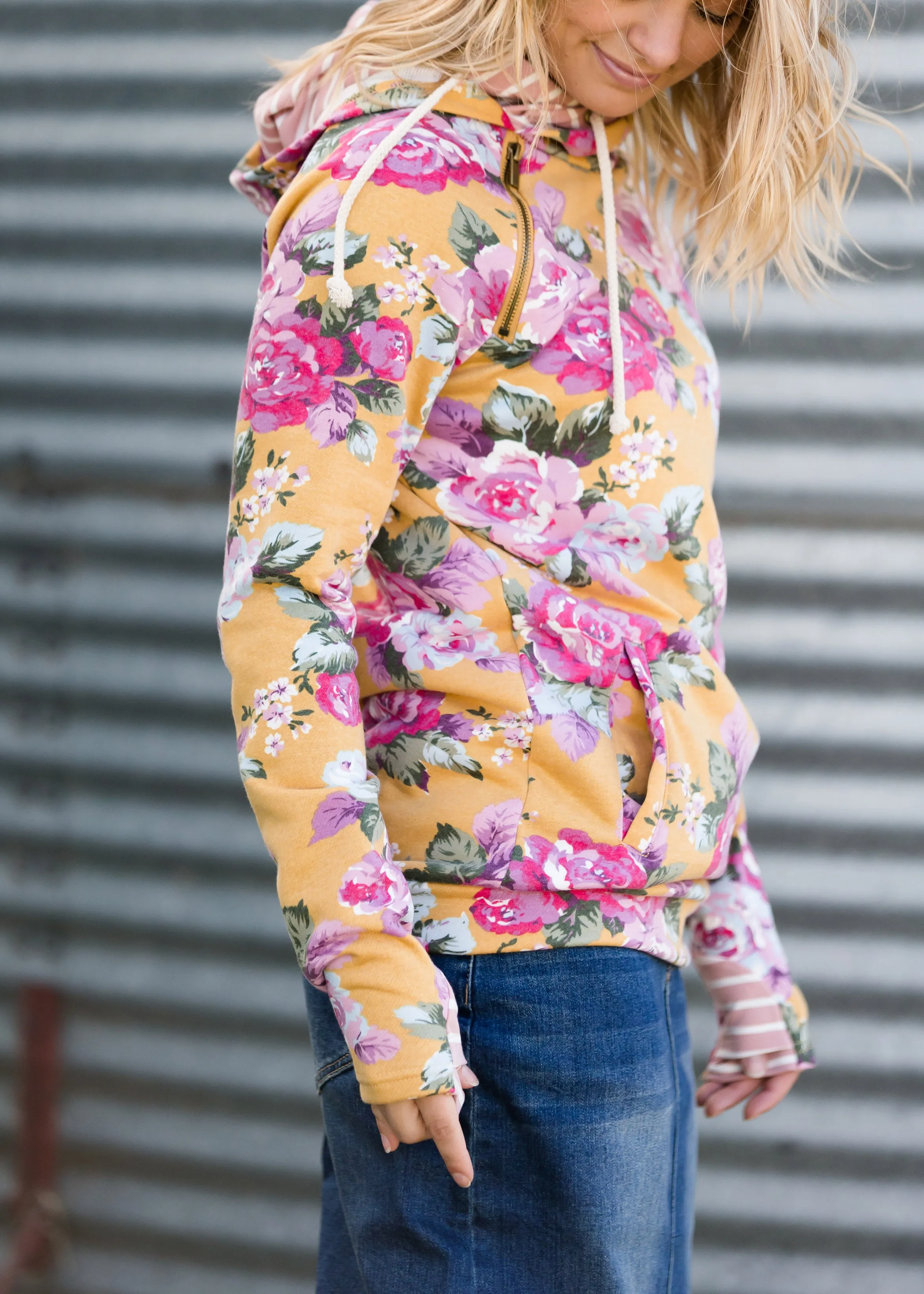 Ampersand Avenue Doublehood™ Blooming Floral Sweatshirt - FINAL SALE