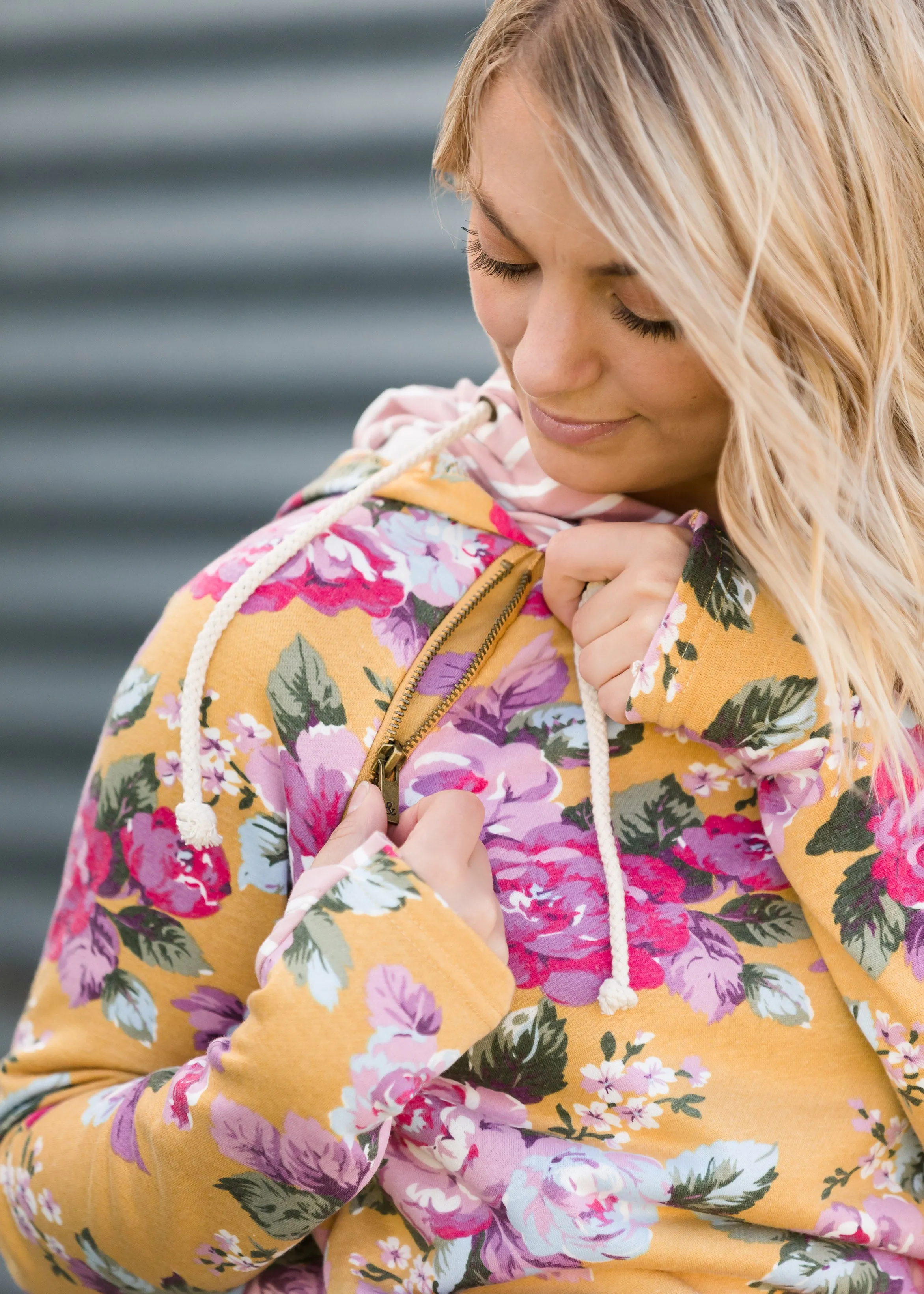 Ampersand Avenue Doublehood™ Blooming Floral Sweatshirt - FINAL SALE