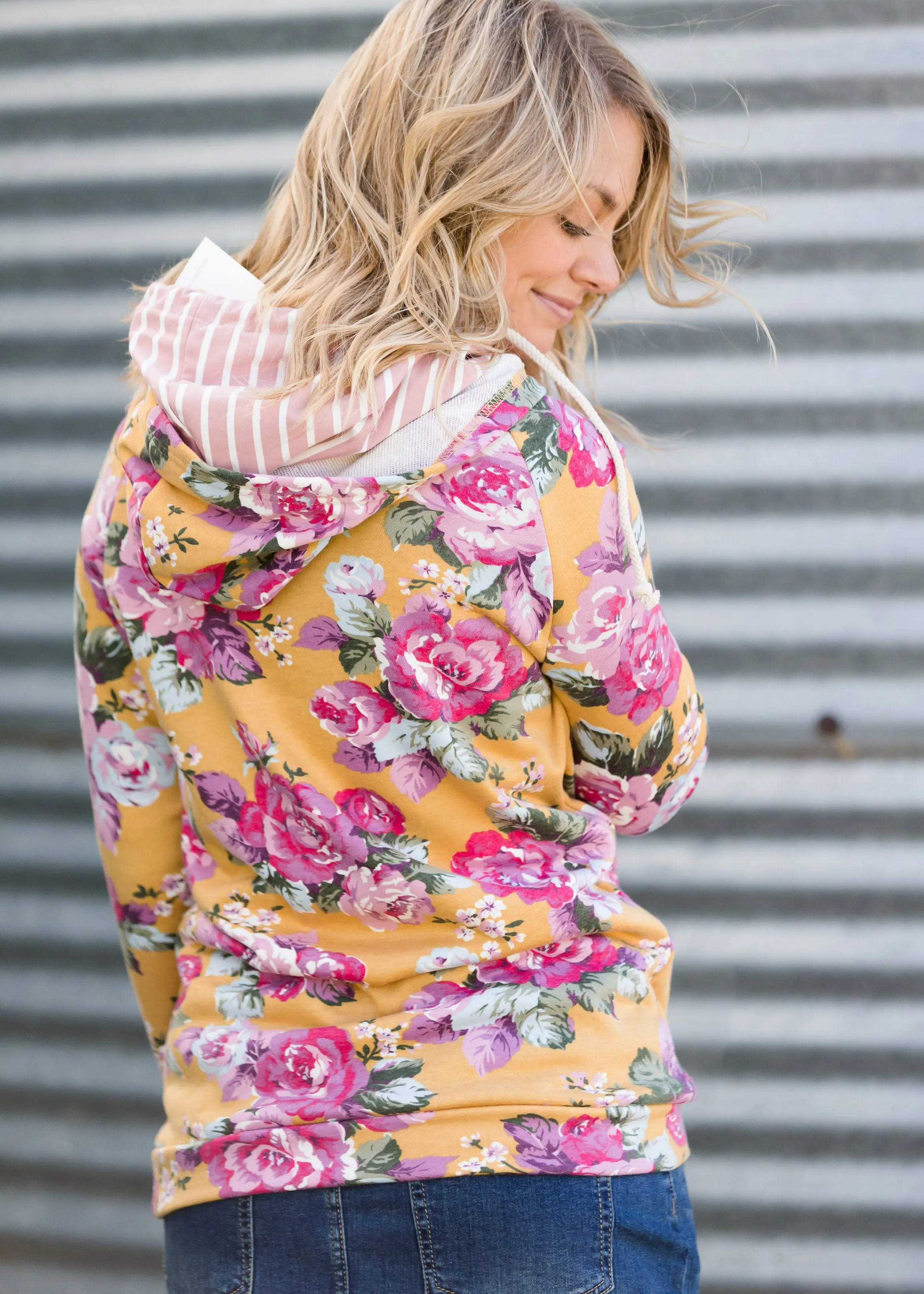 Ampersand Avenue Doublehood™ Blooming Floral Sweatshirt - FINAL SALE