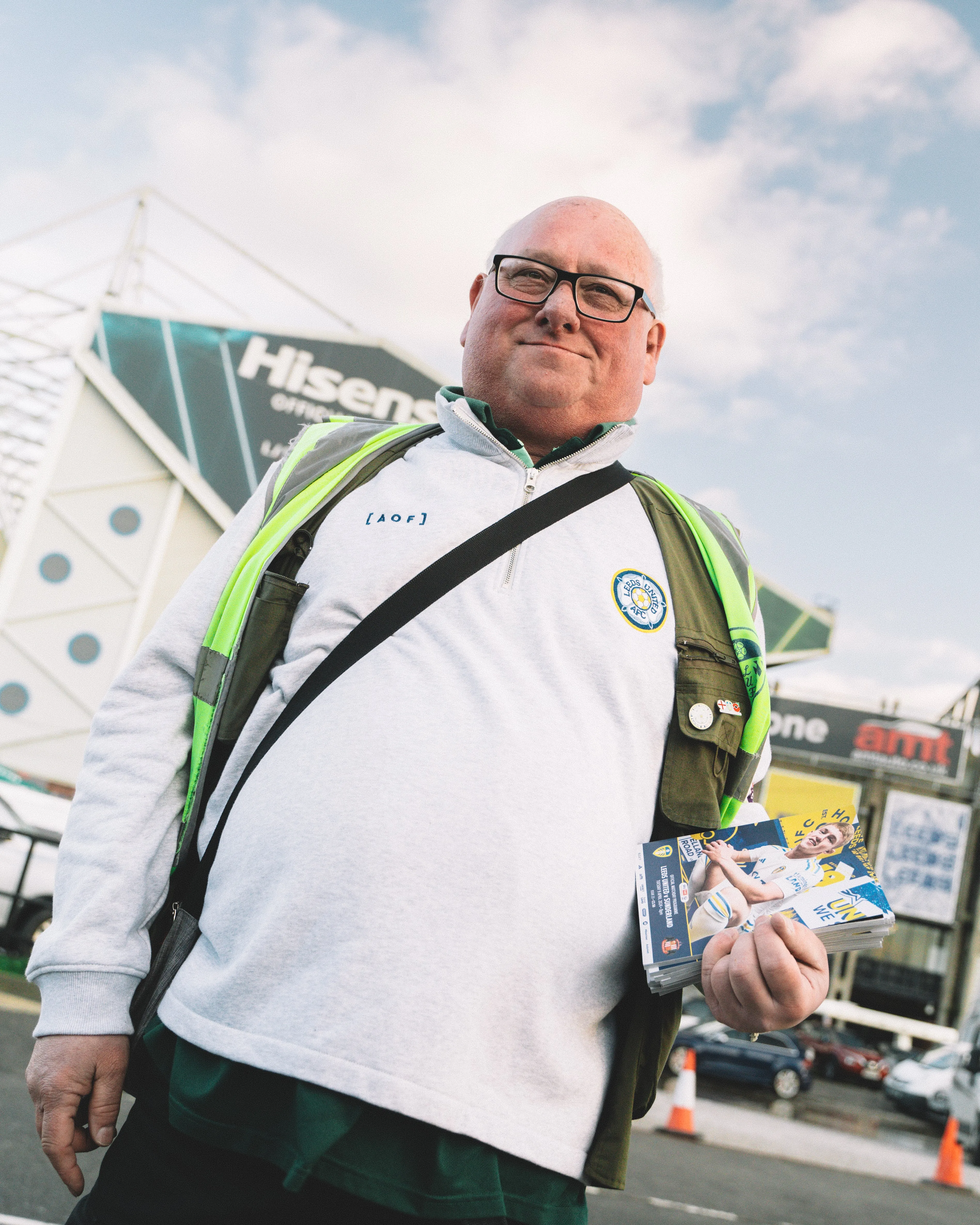 AOF x Leeds United - Grey Quarter Zip Sweat