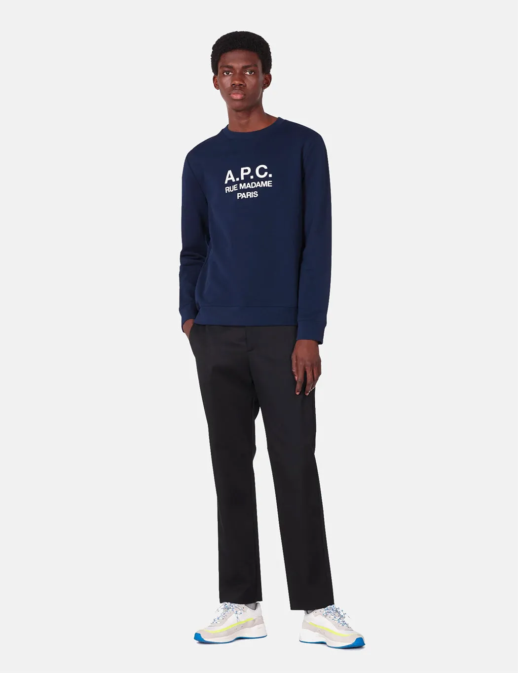 A.P.C. Rufus Sweatshirt (Embroidered Logo) - Marine/Dark Navy