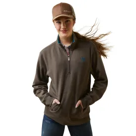 Ariat Ladies Logo 1/2 Zip Banyan Bark Pullover Sweatshirt 10046264