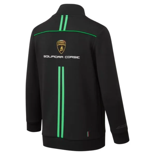 Automobili Lamborghini Squadra Corse Kids Team Full Zip Sweatshirt - Youth Black