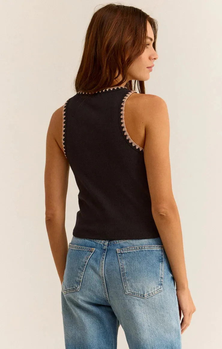 Avril Rib Whipstitch Tank