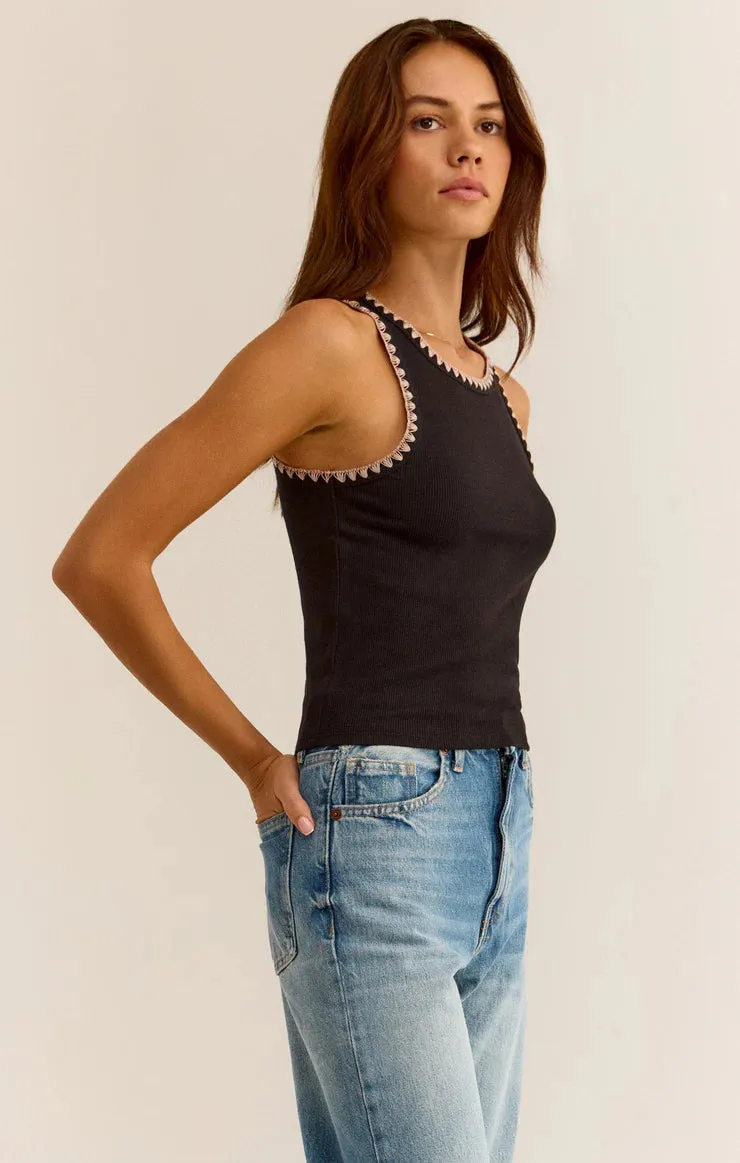 Avril Rib Whipstitch Tank