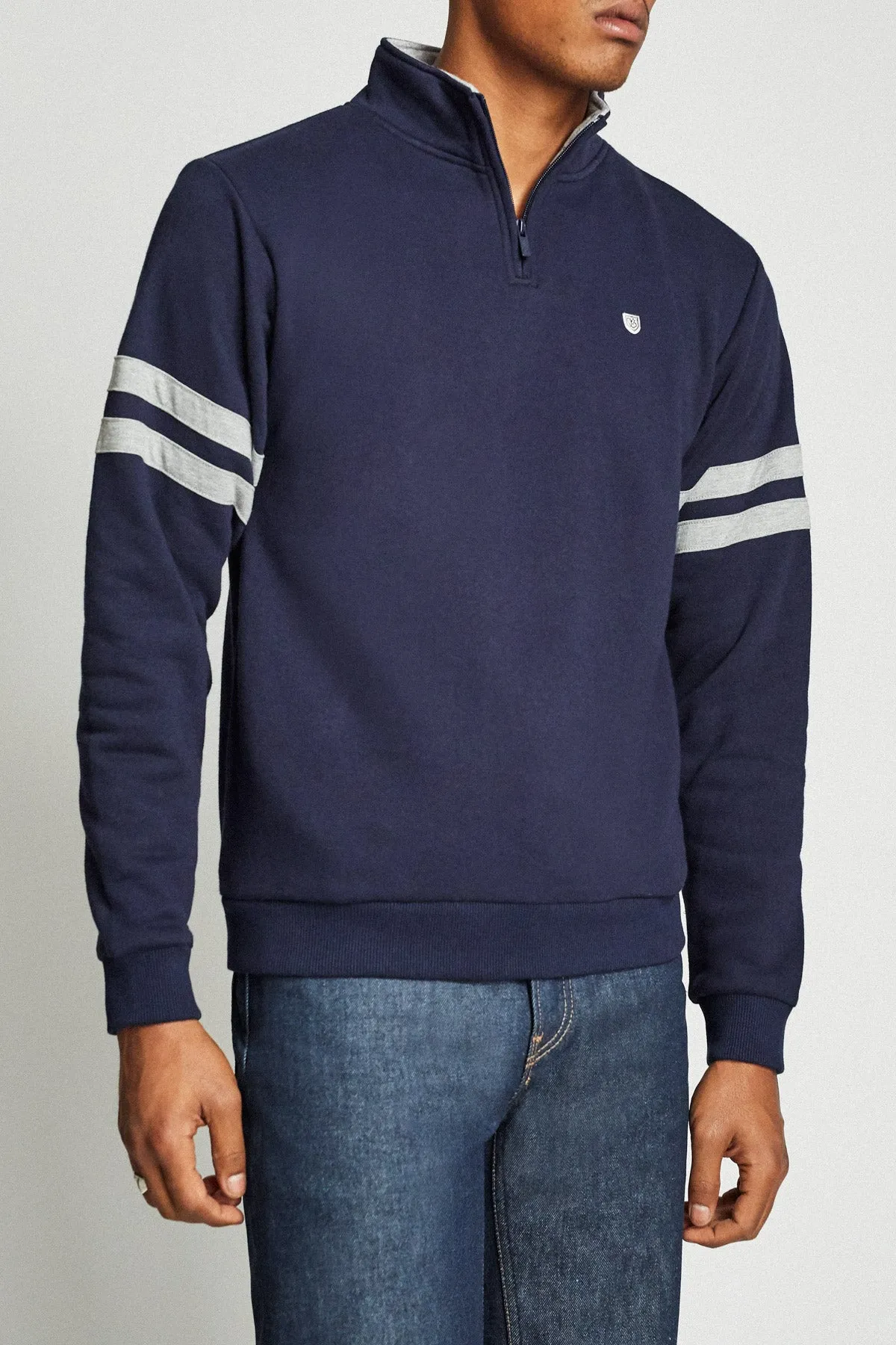 B-Shield II Intl 1/2 Zip - Navy/Heather Grey