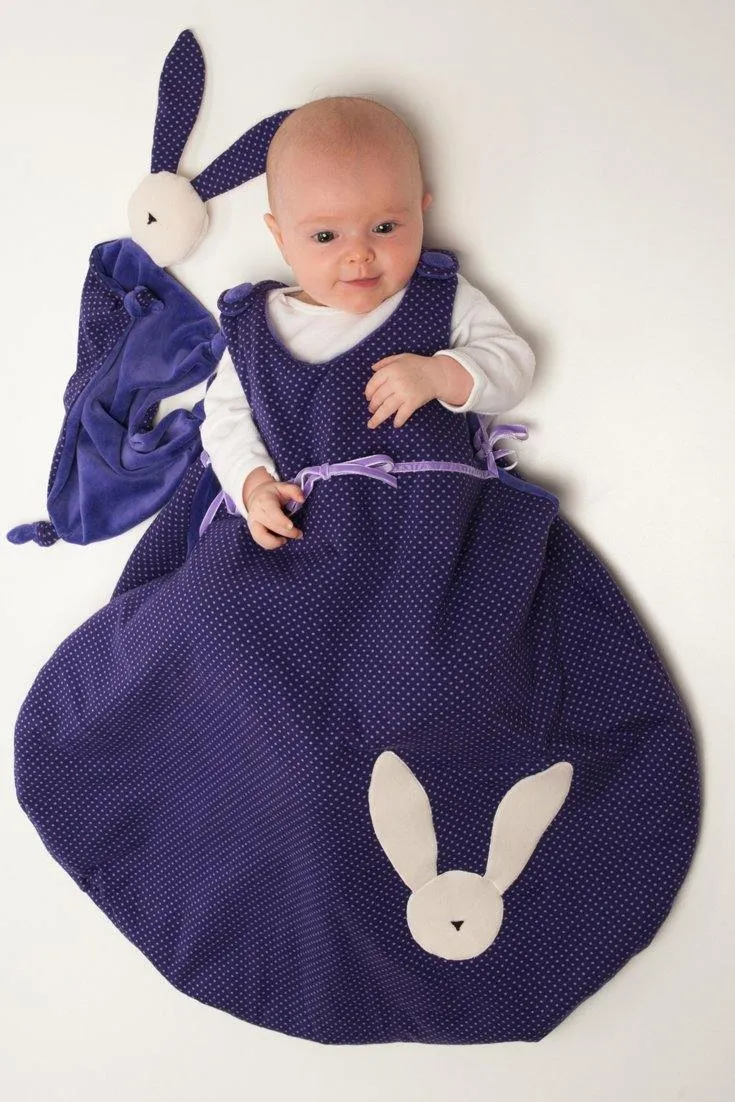 Baby sleep sack sewing pattern ebook pdf with bunny toy TONDO   TONDINO