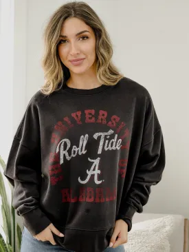 Bama Draft Charcoal Hi-Dive Oversized Crew Sweatshirt