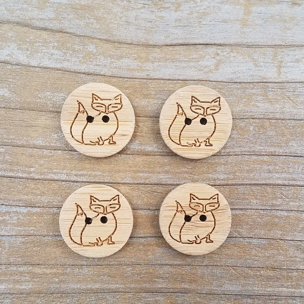 Bamboo Buttons 3/4" (set of 4)