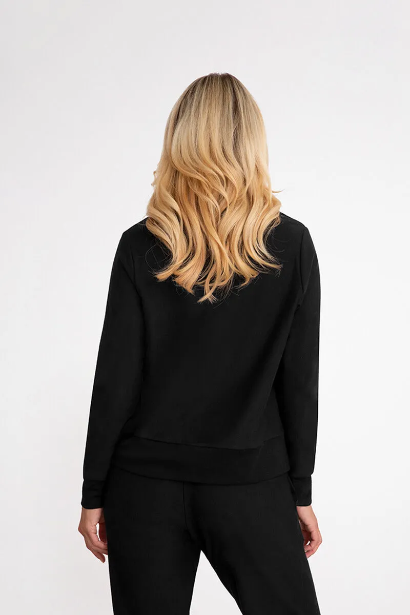 Bamboo Fleece Sweatshirt Long Sleeve | Black