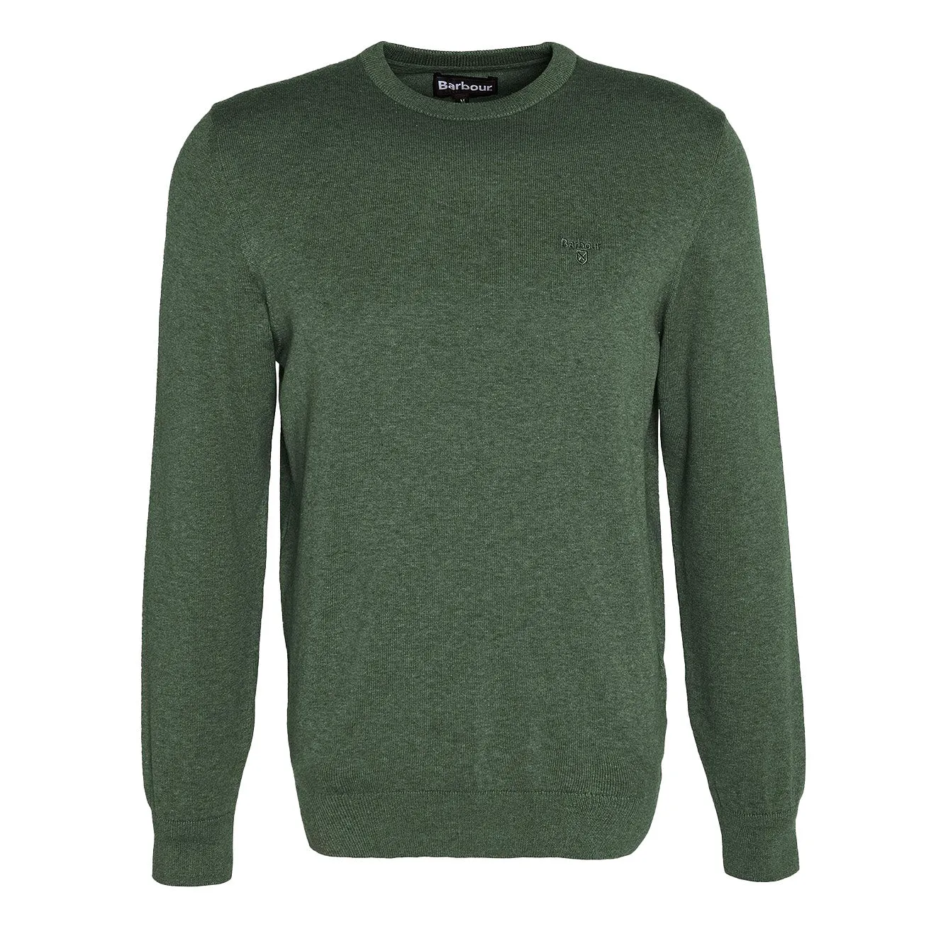 Barbour Pima Cotton Crew Neck Knit Rifle Green