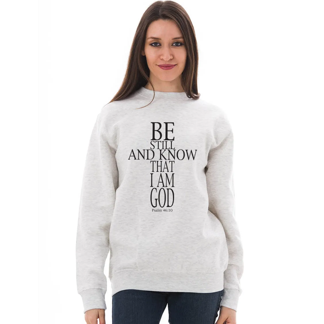 Be Still Cross Crewneck Sweatshirt