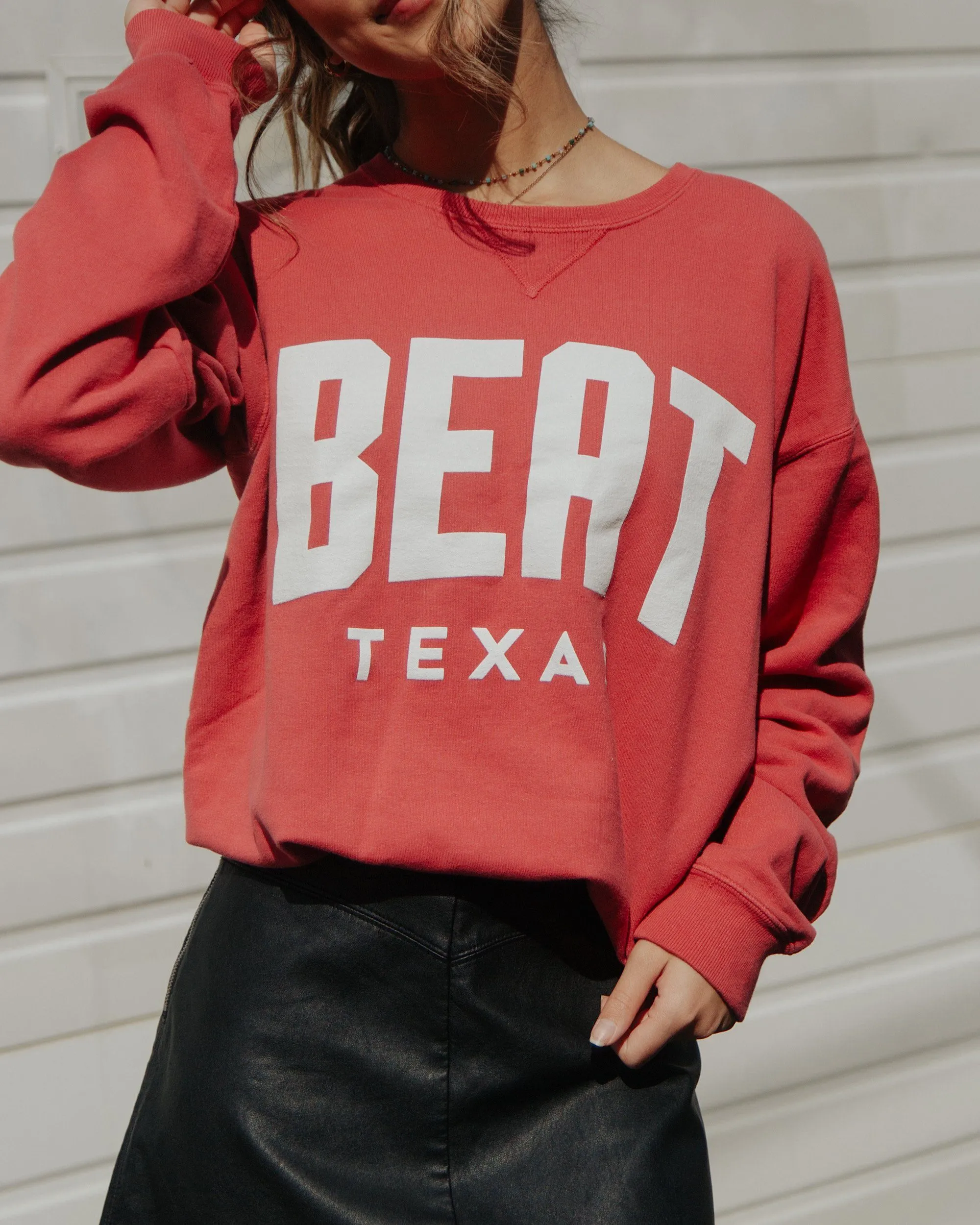 Beat Texas Gault Crimson Sweatshirt