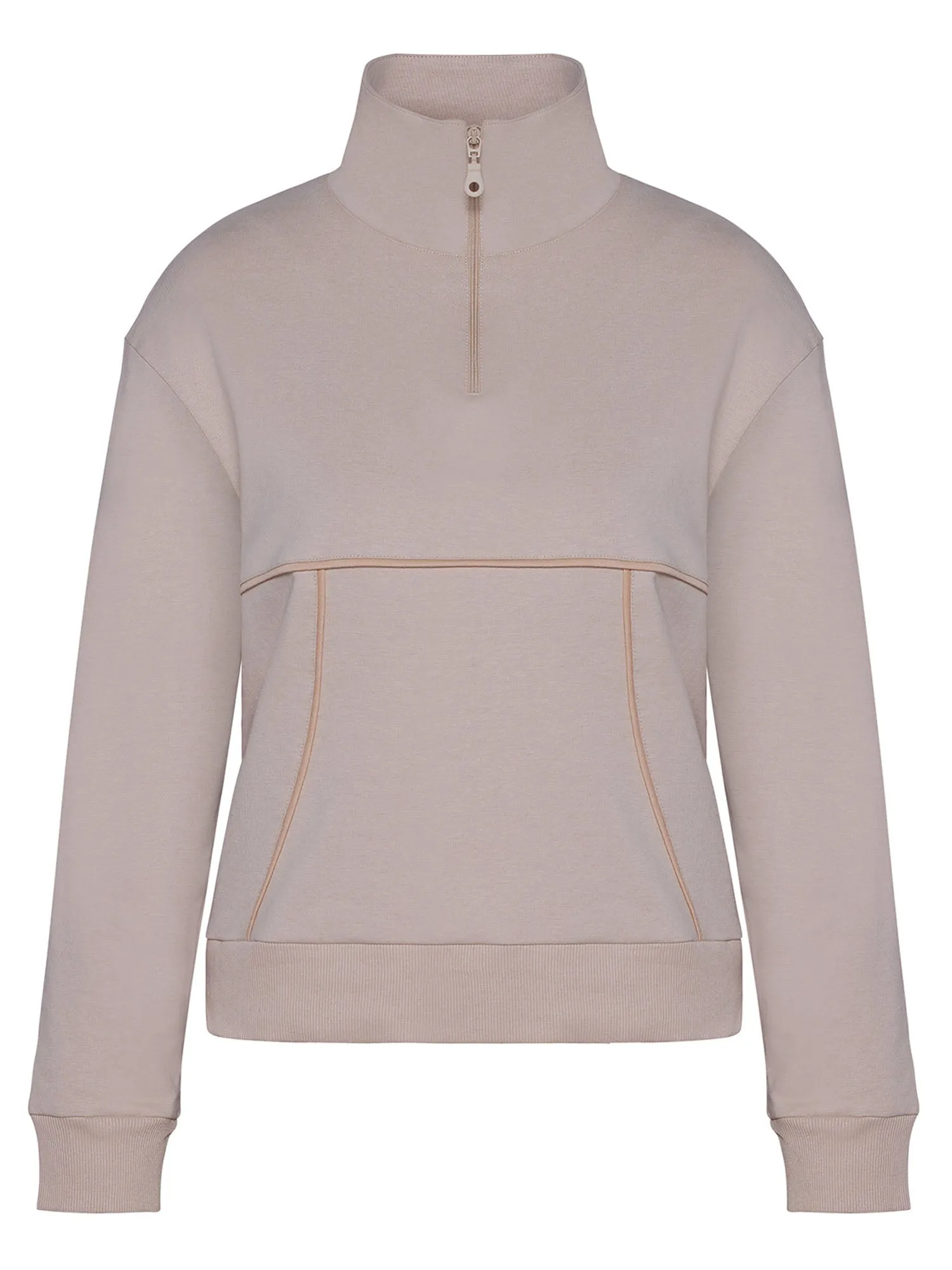 Beige Urban Q-zip Sweatshirt