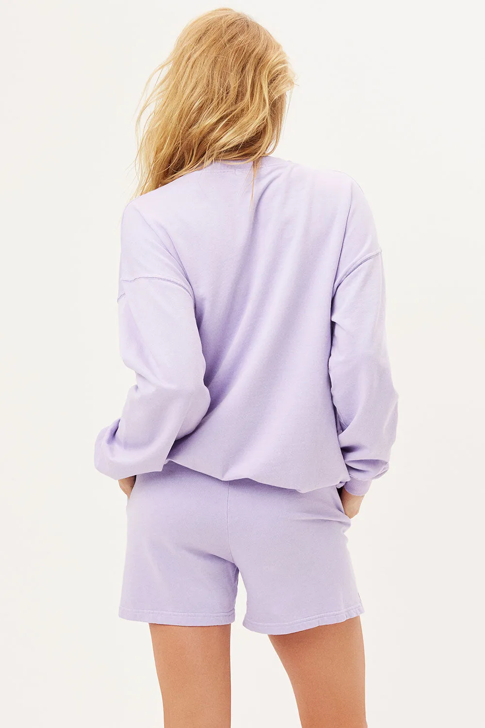 Bennie Oversized Crewneck Sweatshirt - Lilac