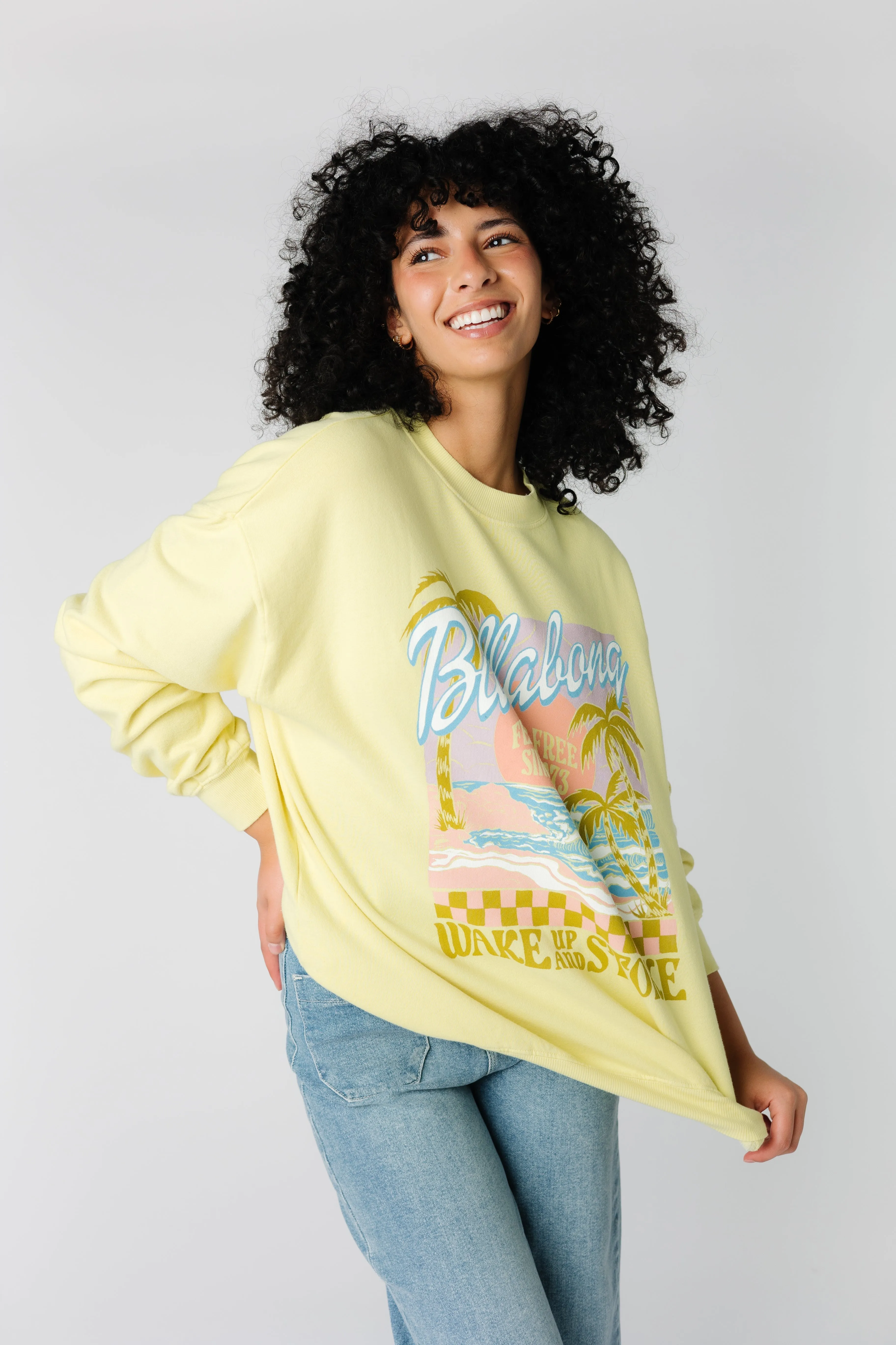 Billabong Ride In Sweatshirt - Yellow