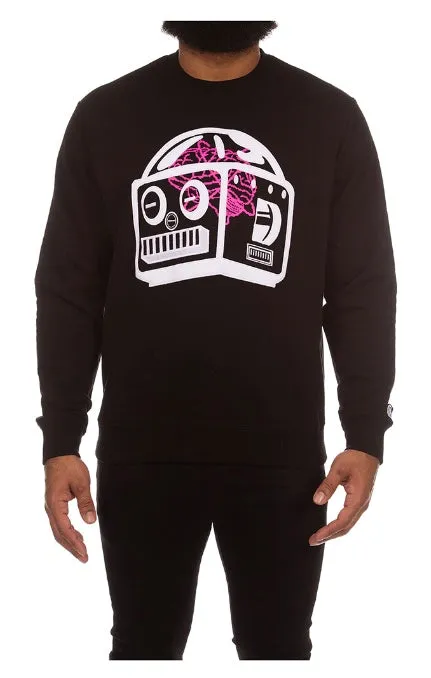 Billionaire Boys Club Sweatshirt - BB Brainwaves Crew- Black - 831-6308