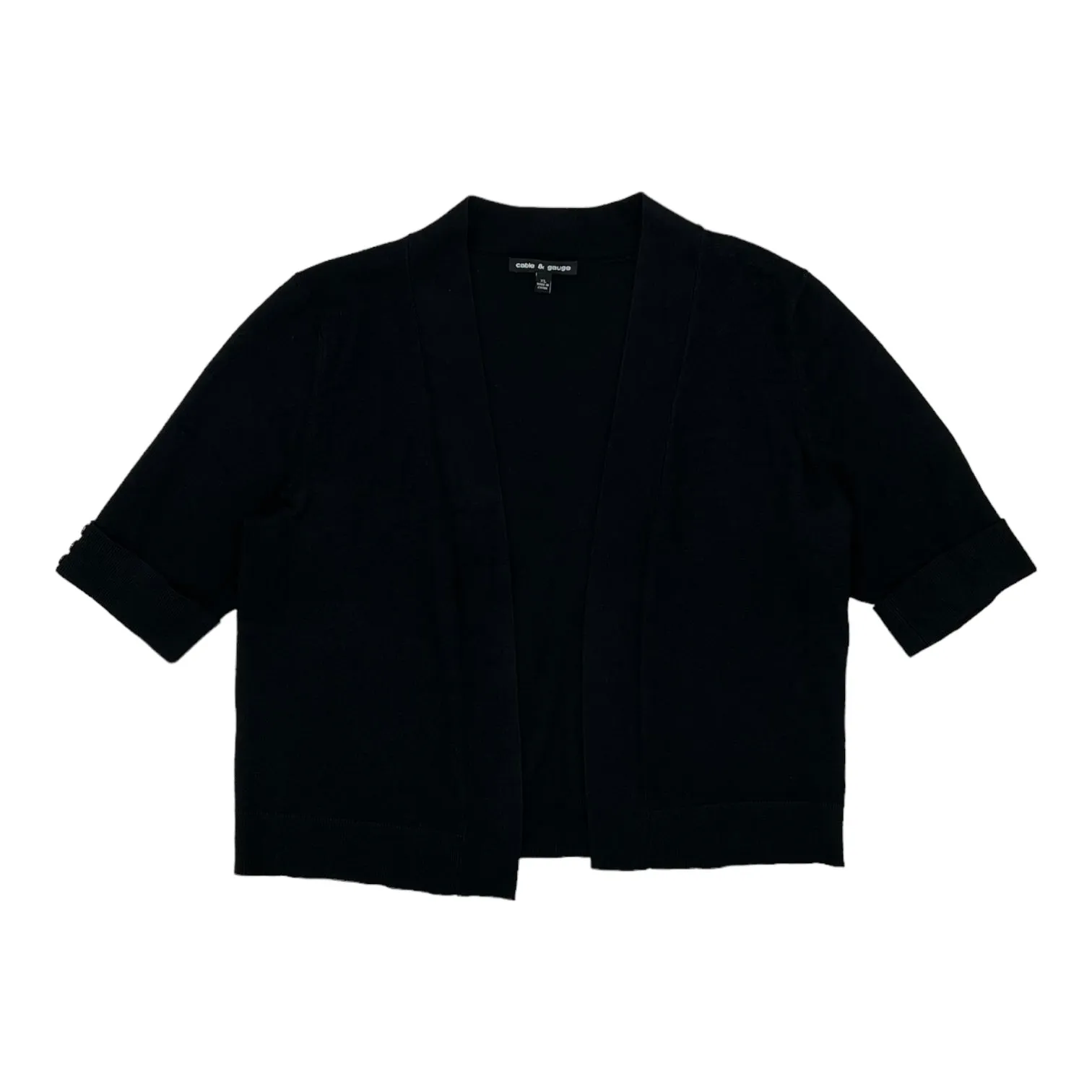 BLACK CARDIGAN by CABLE AND GAUGE Size:XL