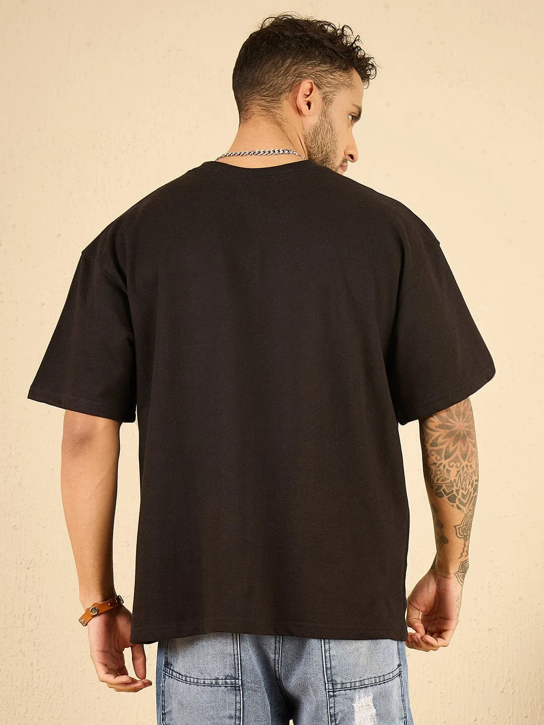 Black Savage Embroidery Oversized Tshirt