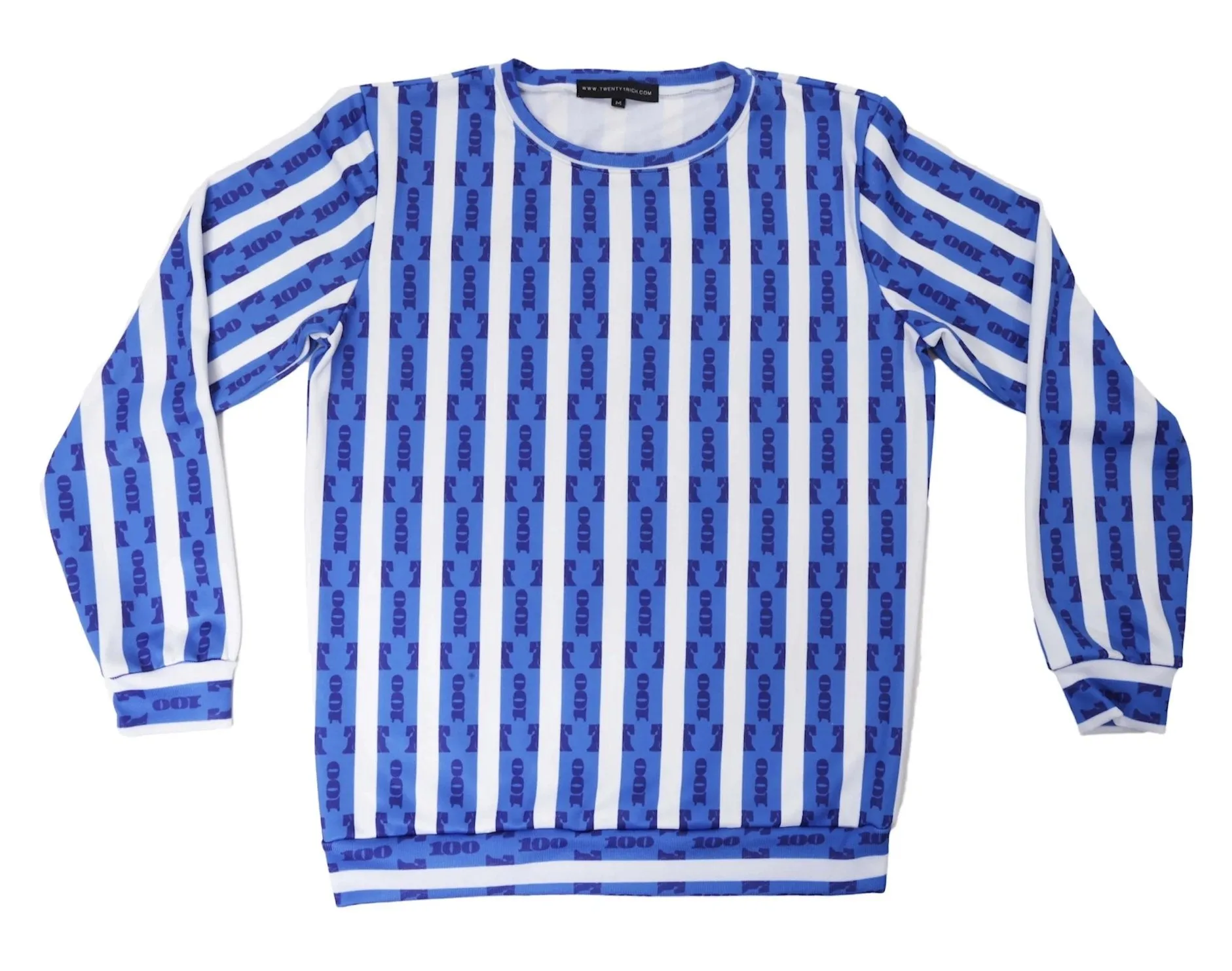 Blue Stripes Crew Neck Sweatshirt