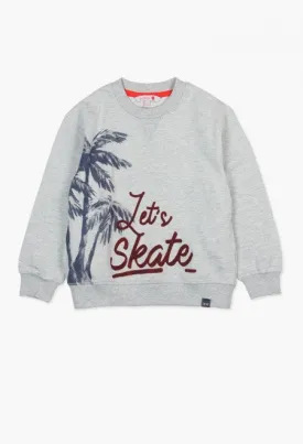 Boboli Sweatshirt - Grey Palms