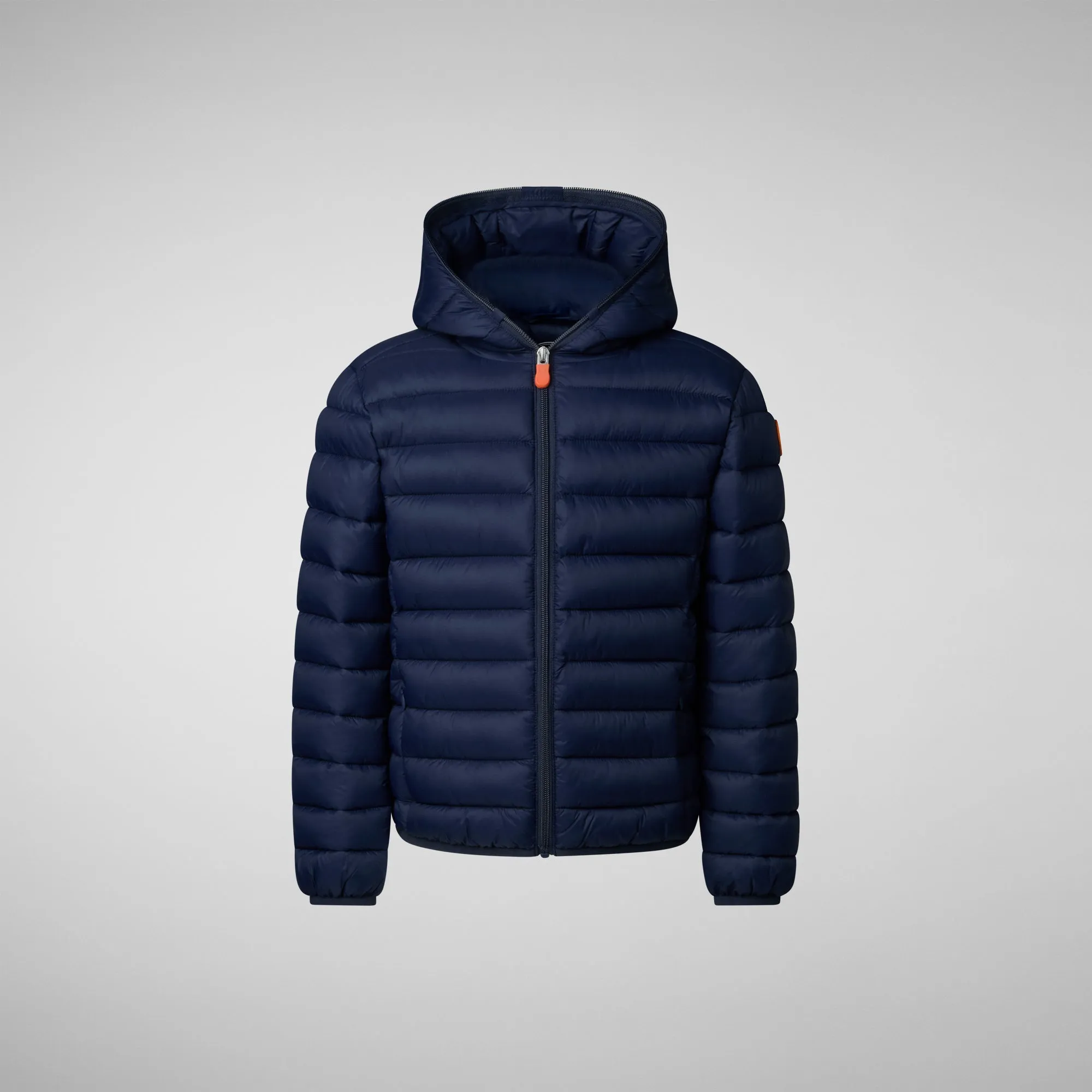 Boys' animal free puffer jacket Dony in navy blue