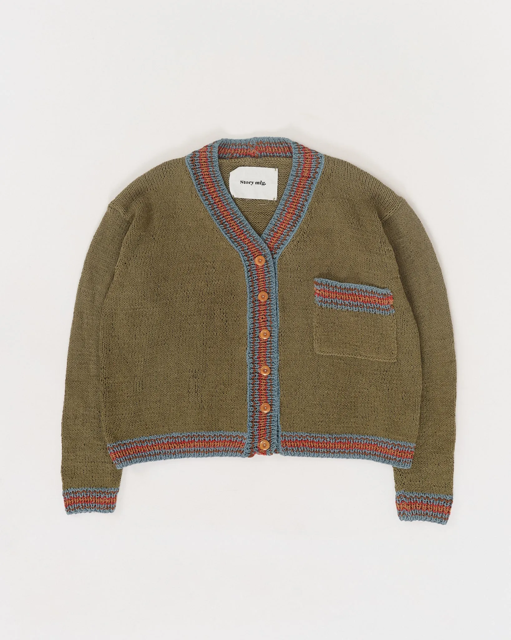 Bulb Knit Cardigan - Olive