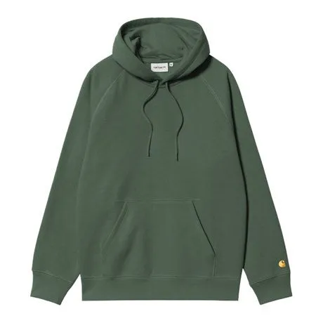 Carhartt WIP Hooded Chase Sweatshirt - Sycamore Tree/Gold