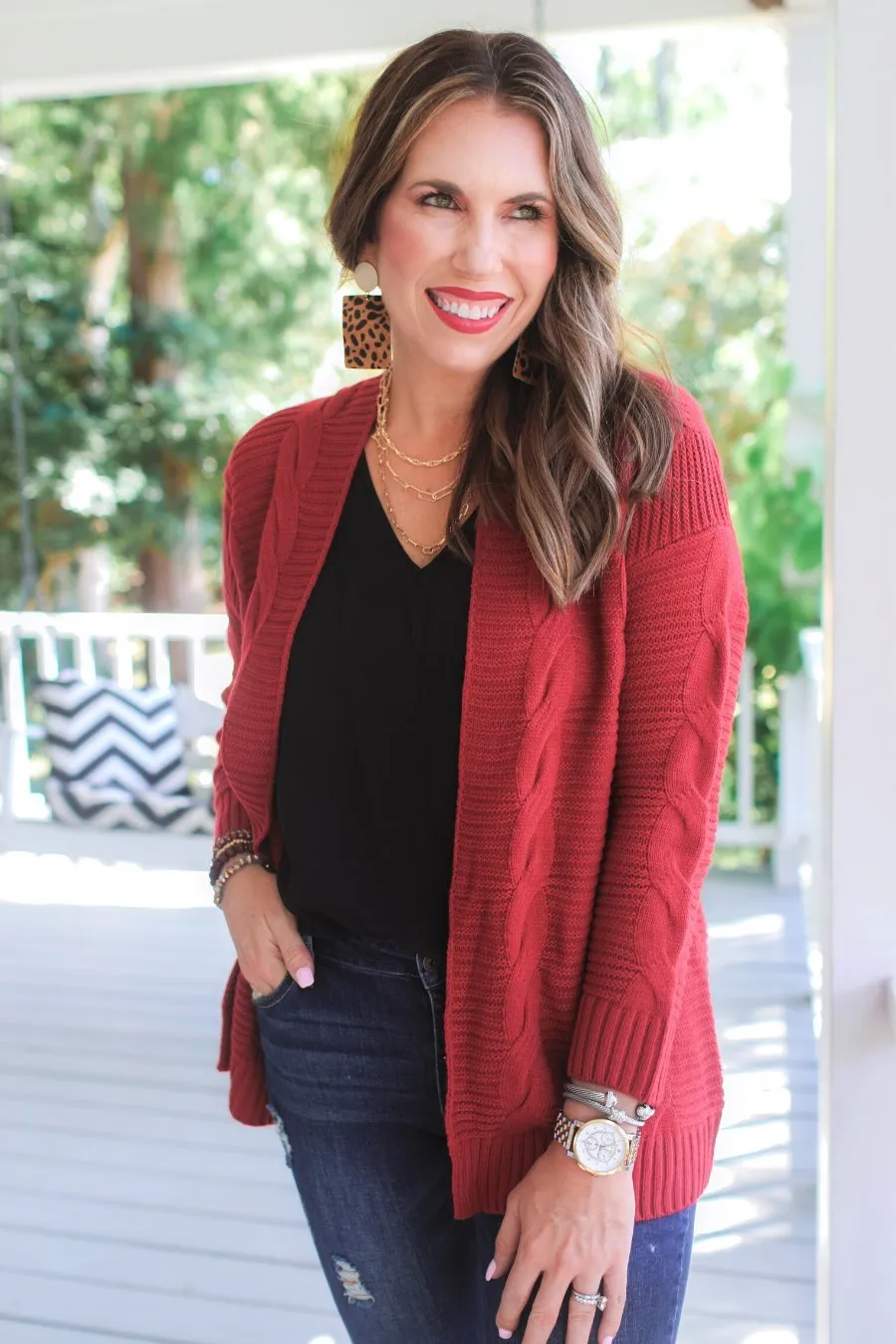 Carson Cable Knit Cardigan