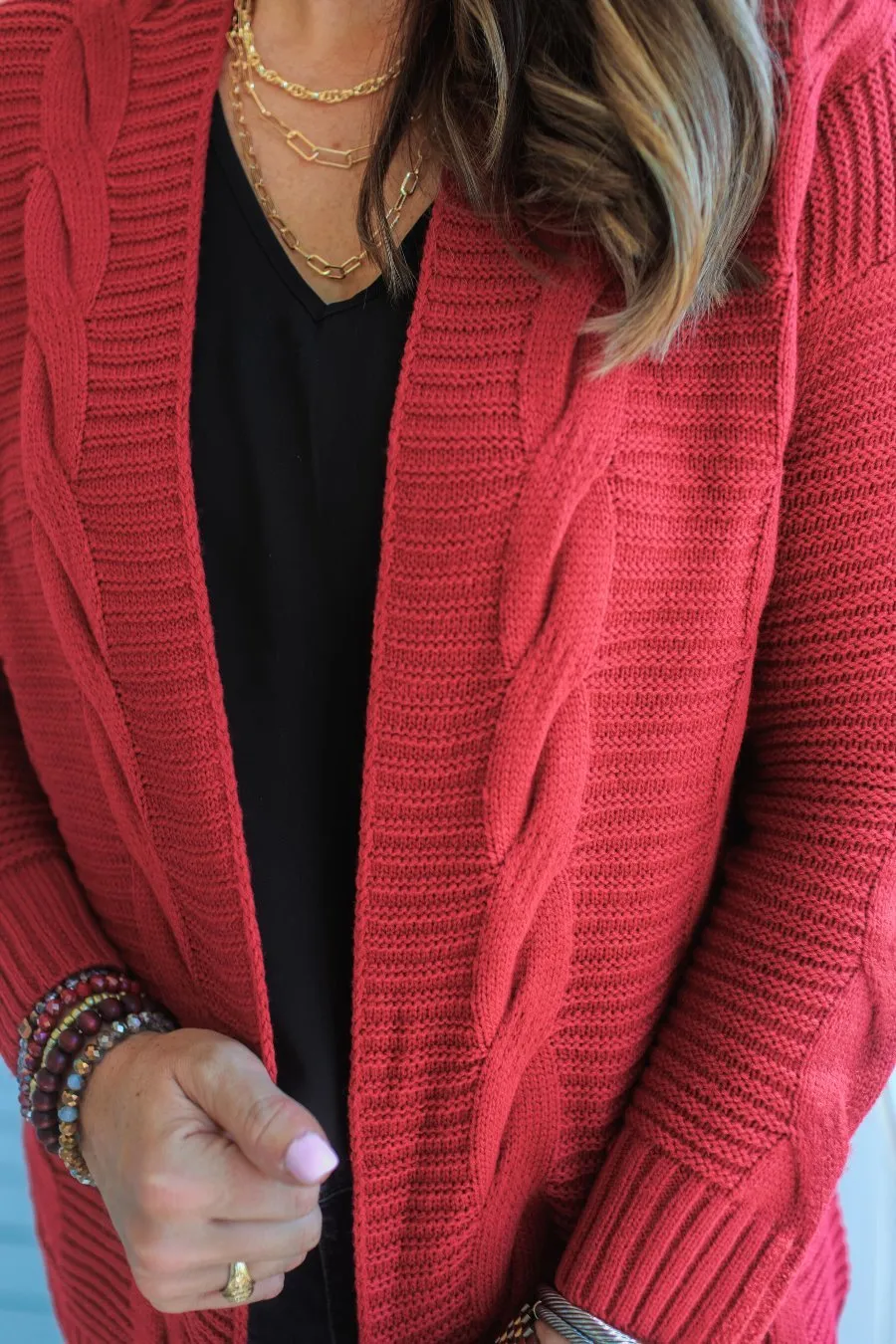 Carson Cable Knit Cardigan