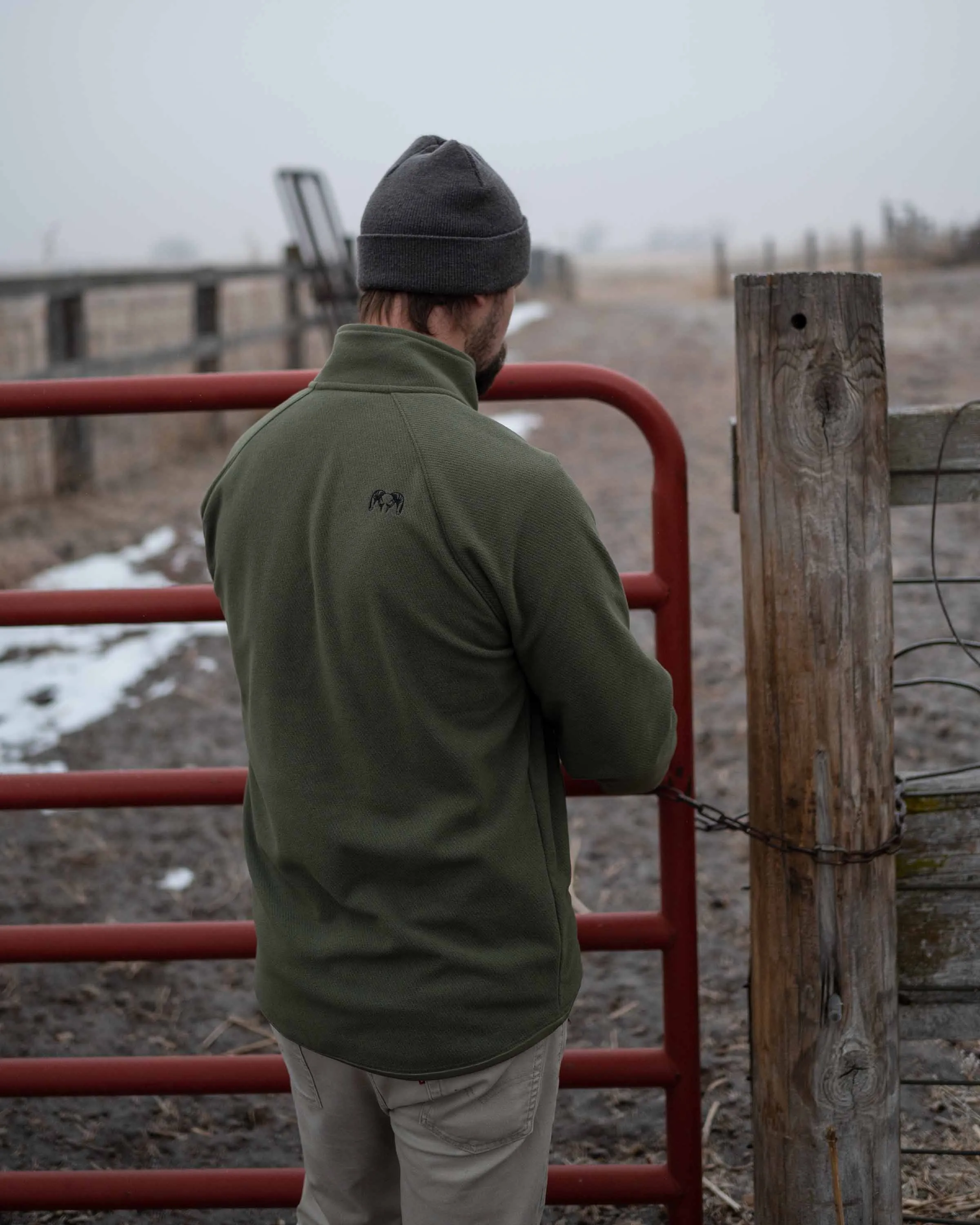 Cascade Twill Fleece Pullover | Navy