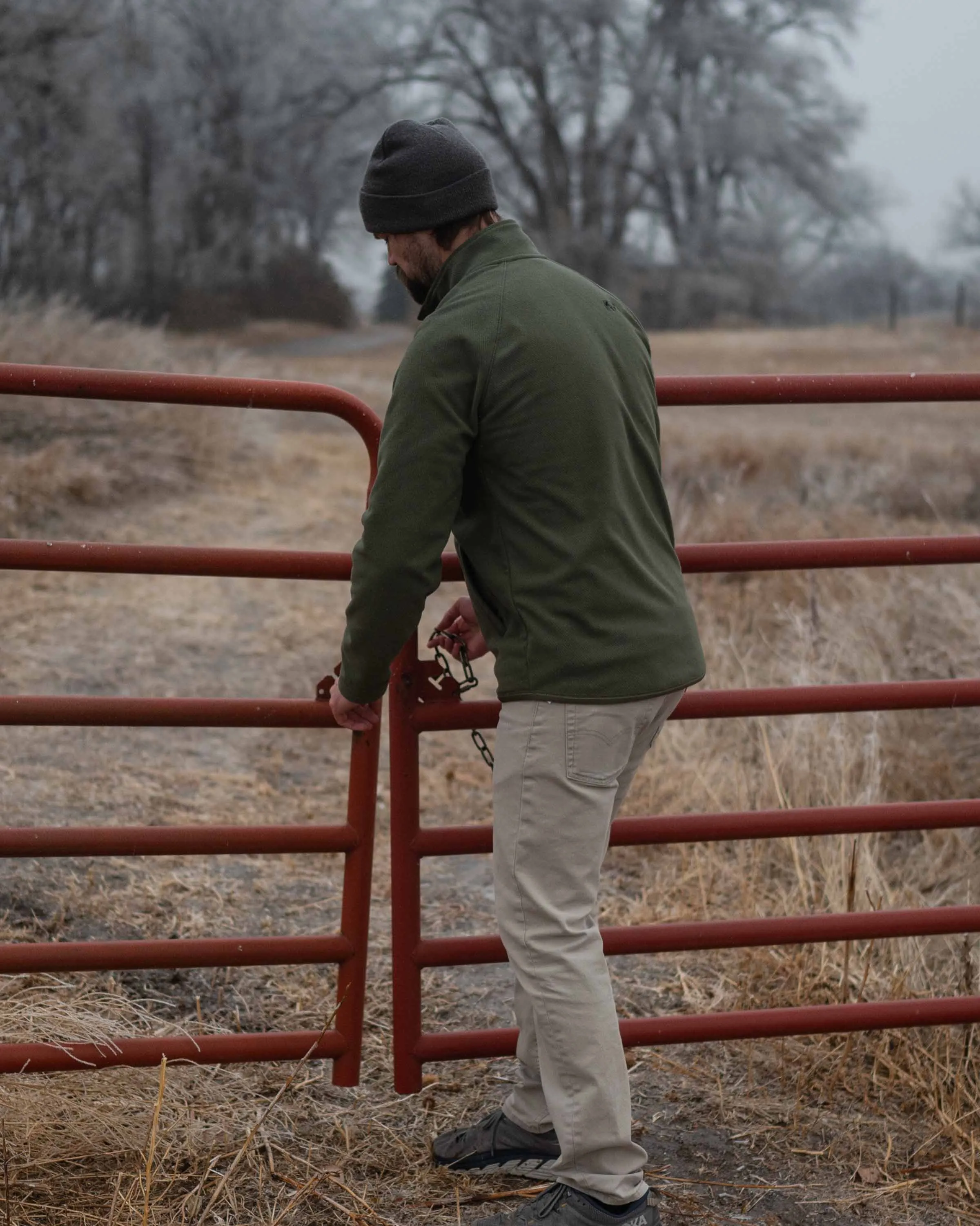 Cascade Twill Fleece Pullover | Navy