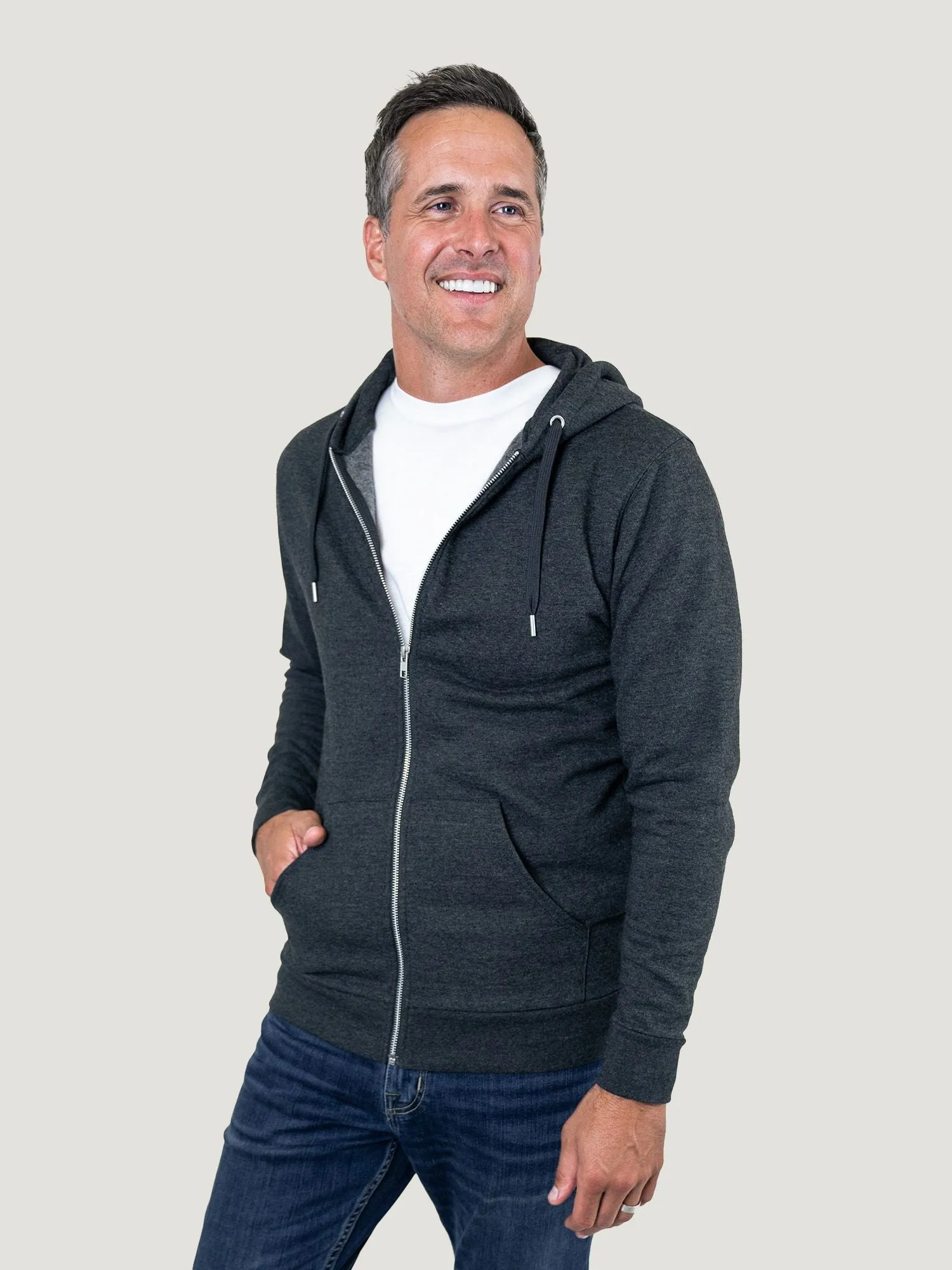 Charcoal Zip-Up Hoodie