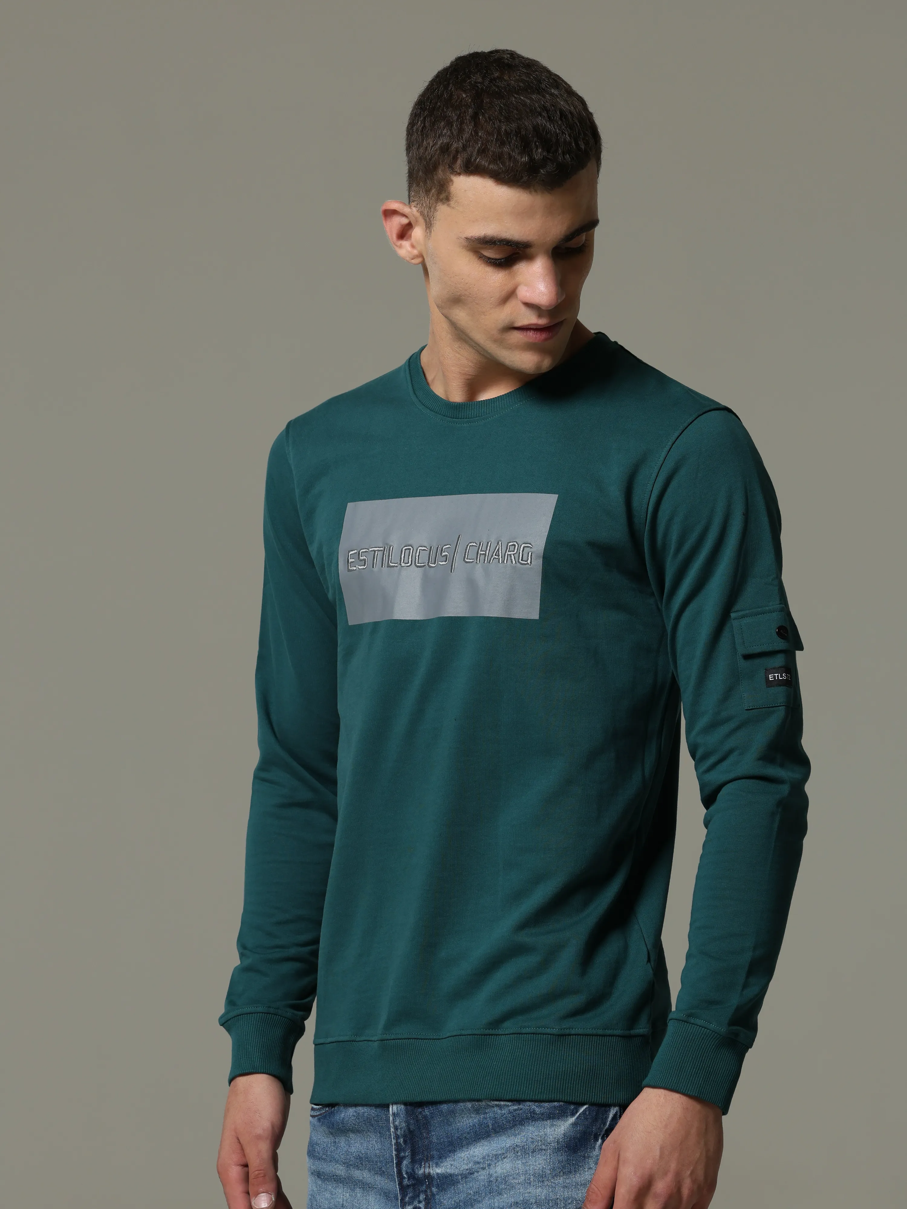 Charg Cargo Teal Sweat Shirt