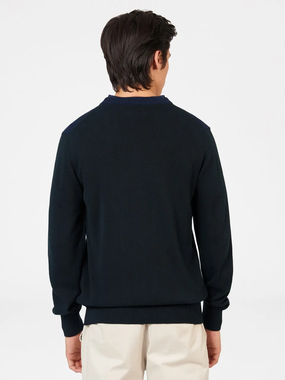 Chest Stripe Crewneck Sweater