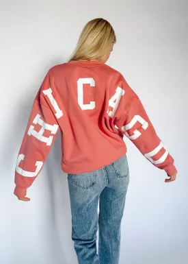 Chicago Oversized Sweatshirt - Terracotta