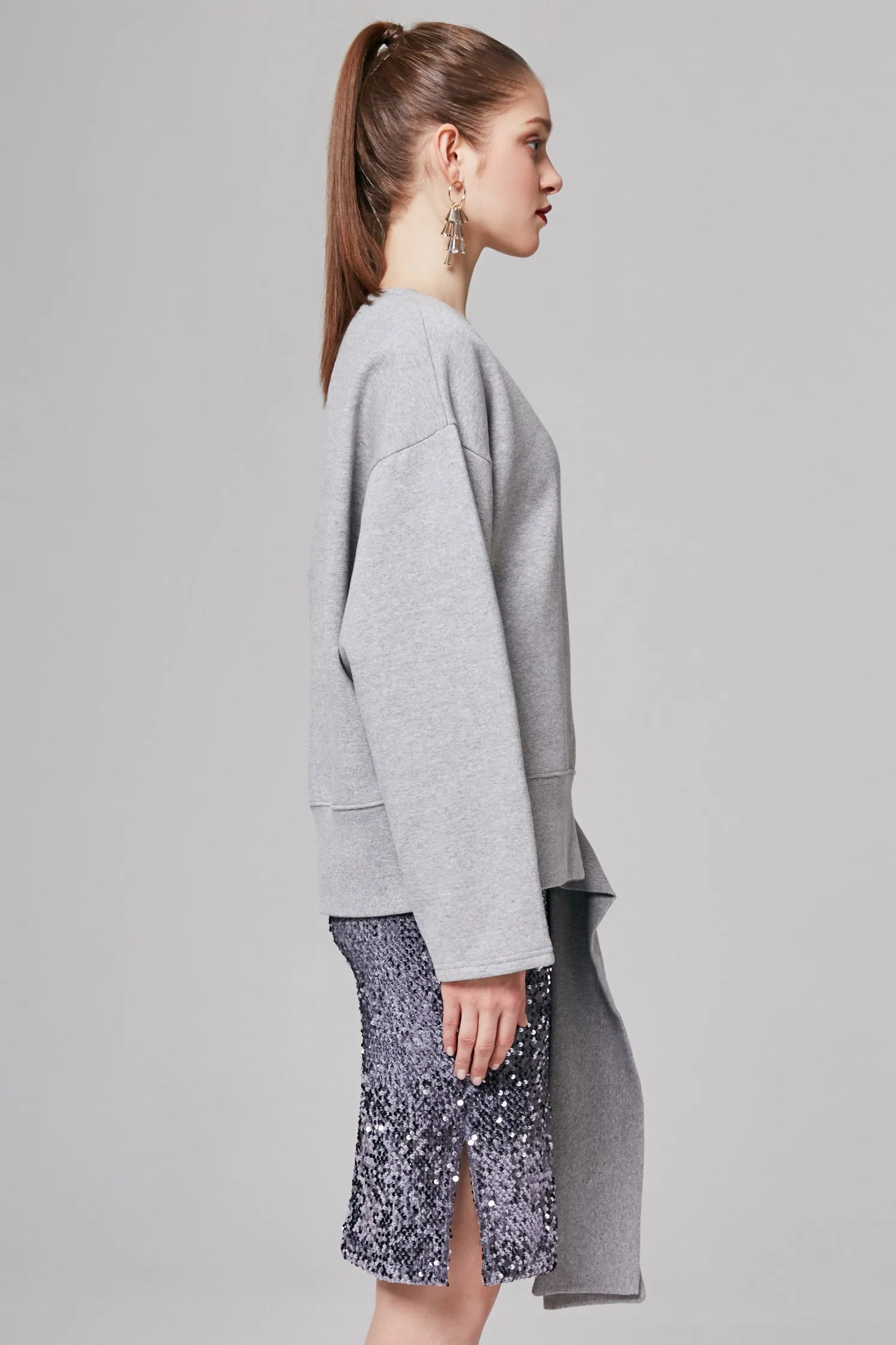 Clara Asymmetric-hem Sweatshirt