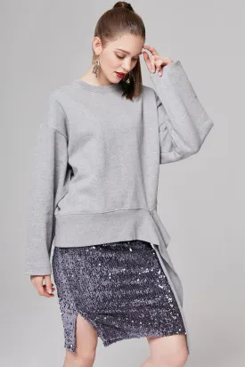 Clara Asymmetric-hem Sweatshirt