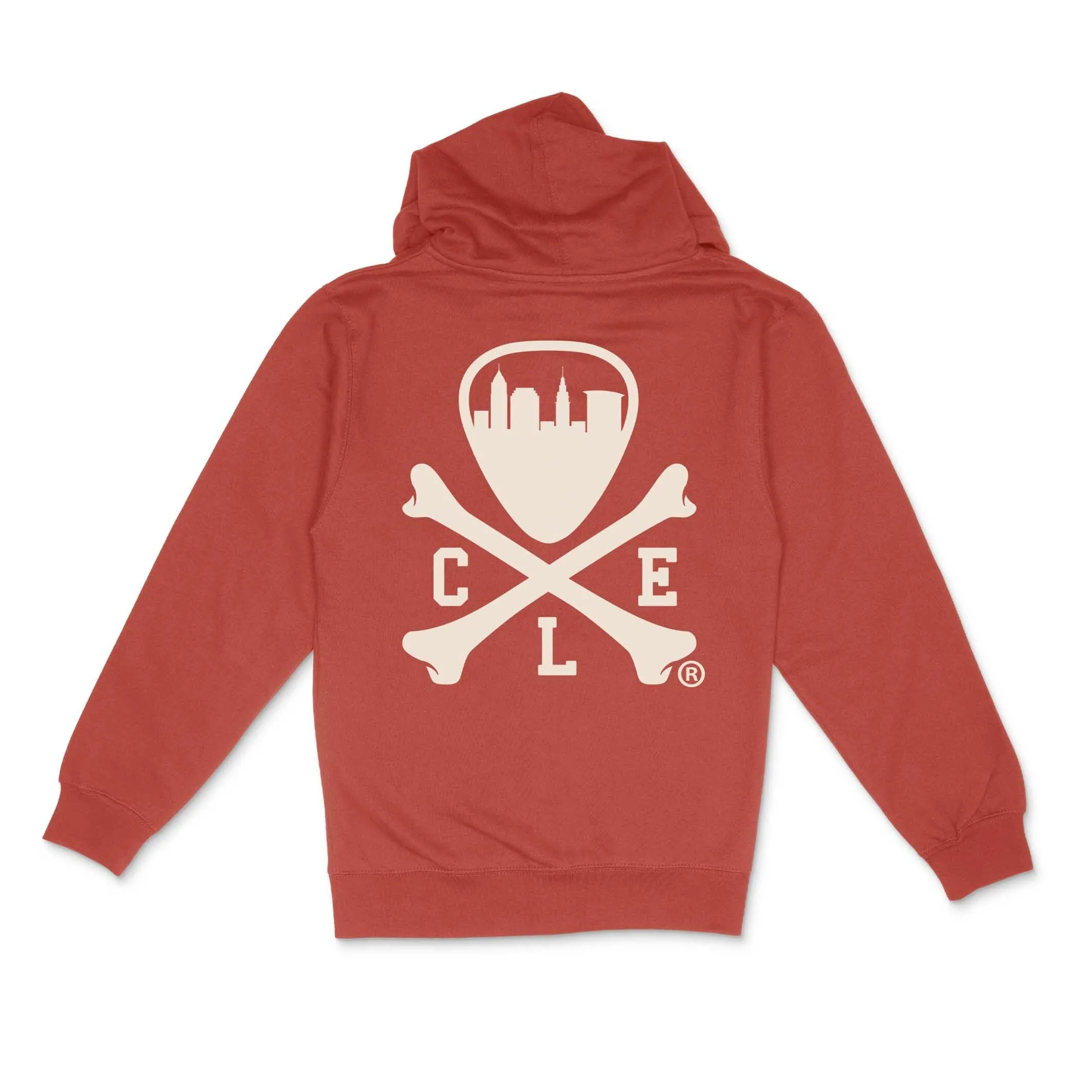 CLE Logo Full-Zip Hoodie - Rust