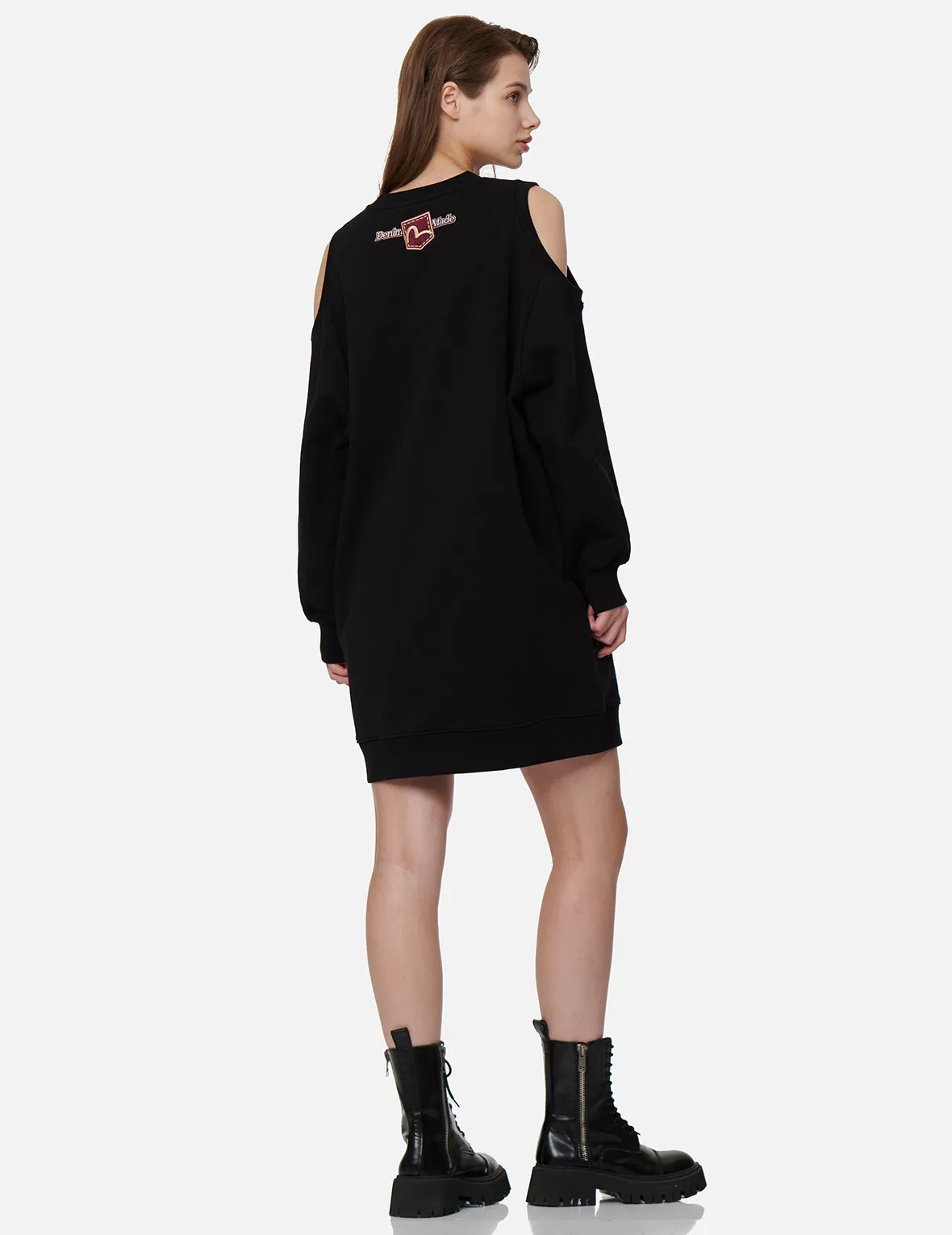 Cold Shoulder Sweatshirt Dress