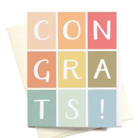 Congrats Color Block Greeting Card