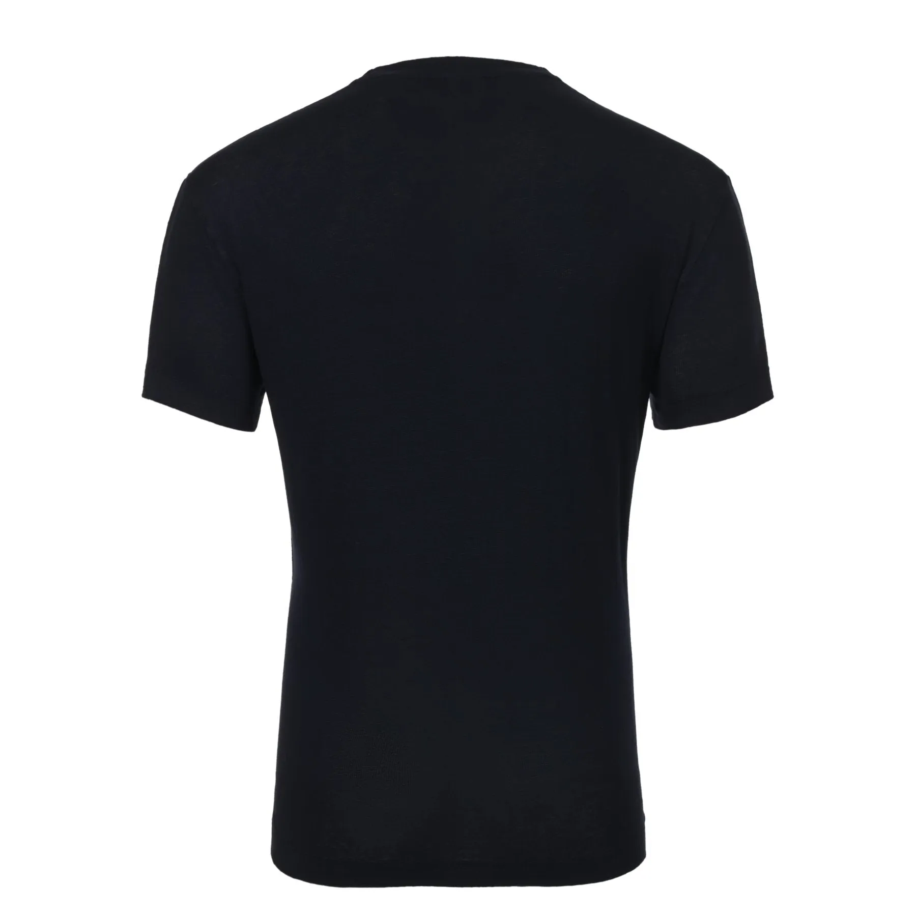 Crew-Neck Linen T-Shirt in Dark Blue